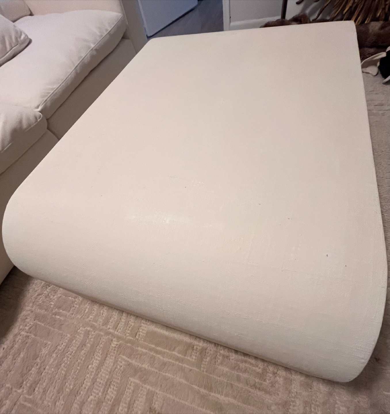 CB2 crescent coffee table in ivory - photo 3