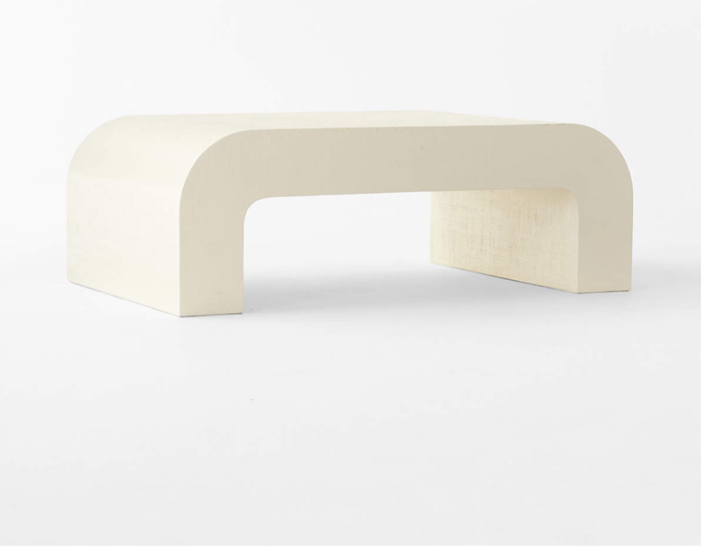 CB2 crescent coffee table in ivory - photo 5