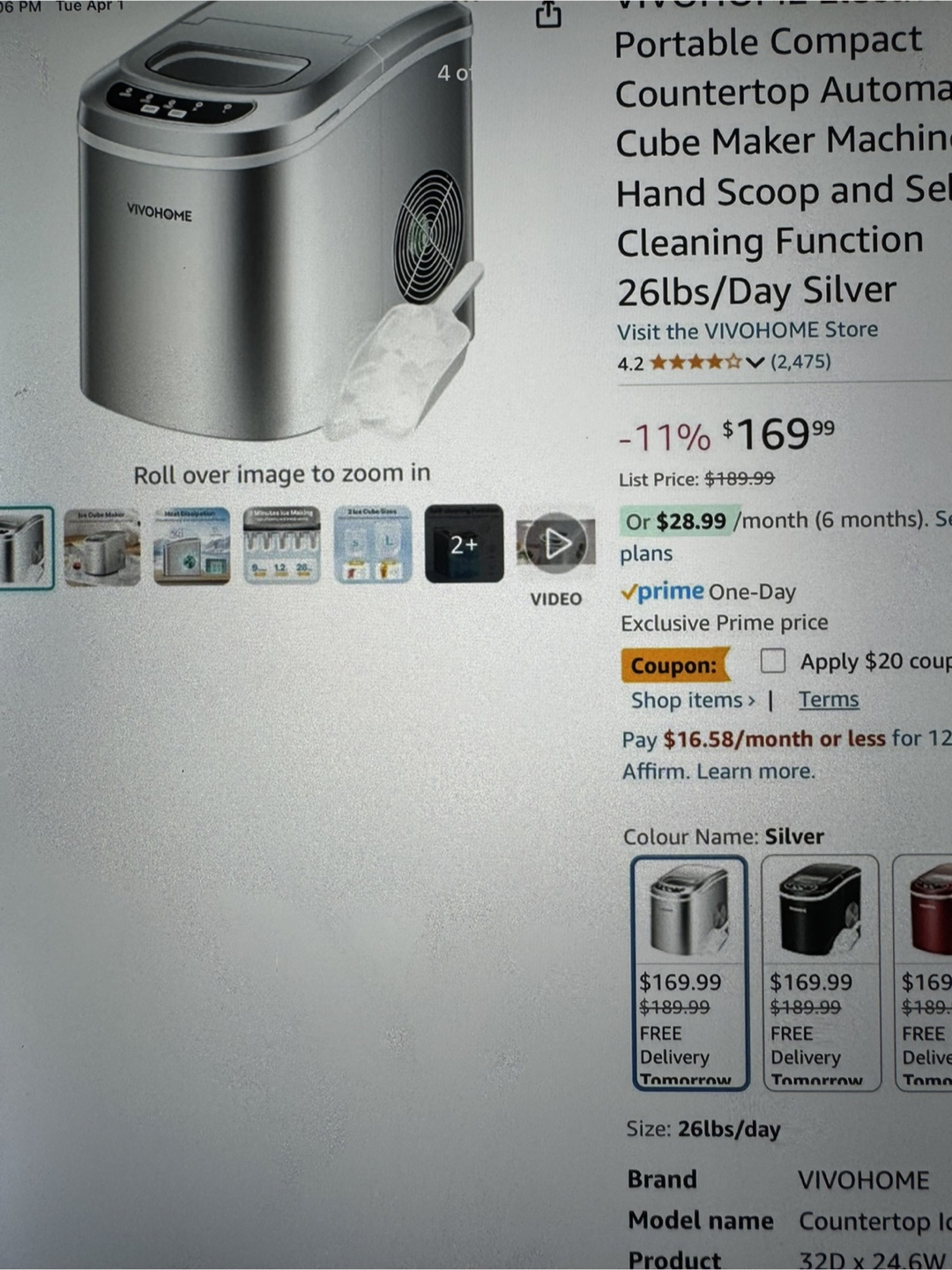 VIVO HOME Ice Maker…like new BARGAIN only $95 was $170 new - photo 3