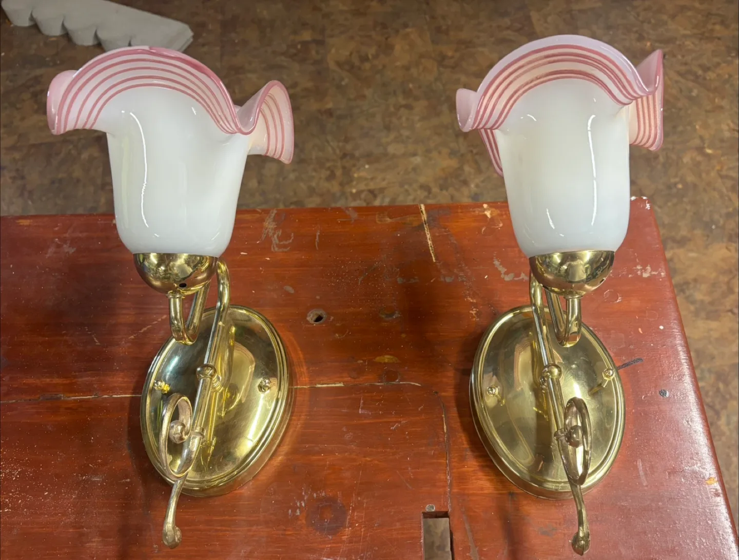 Vintage Wall Sconce Pair