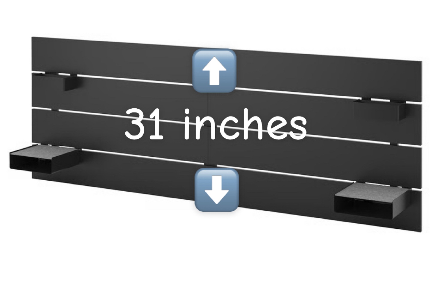 Black Wall Mounted Headboard - photo 4