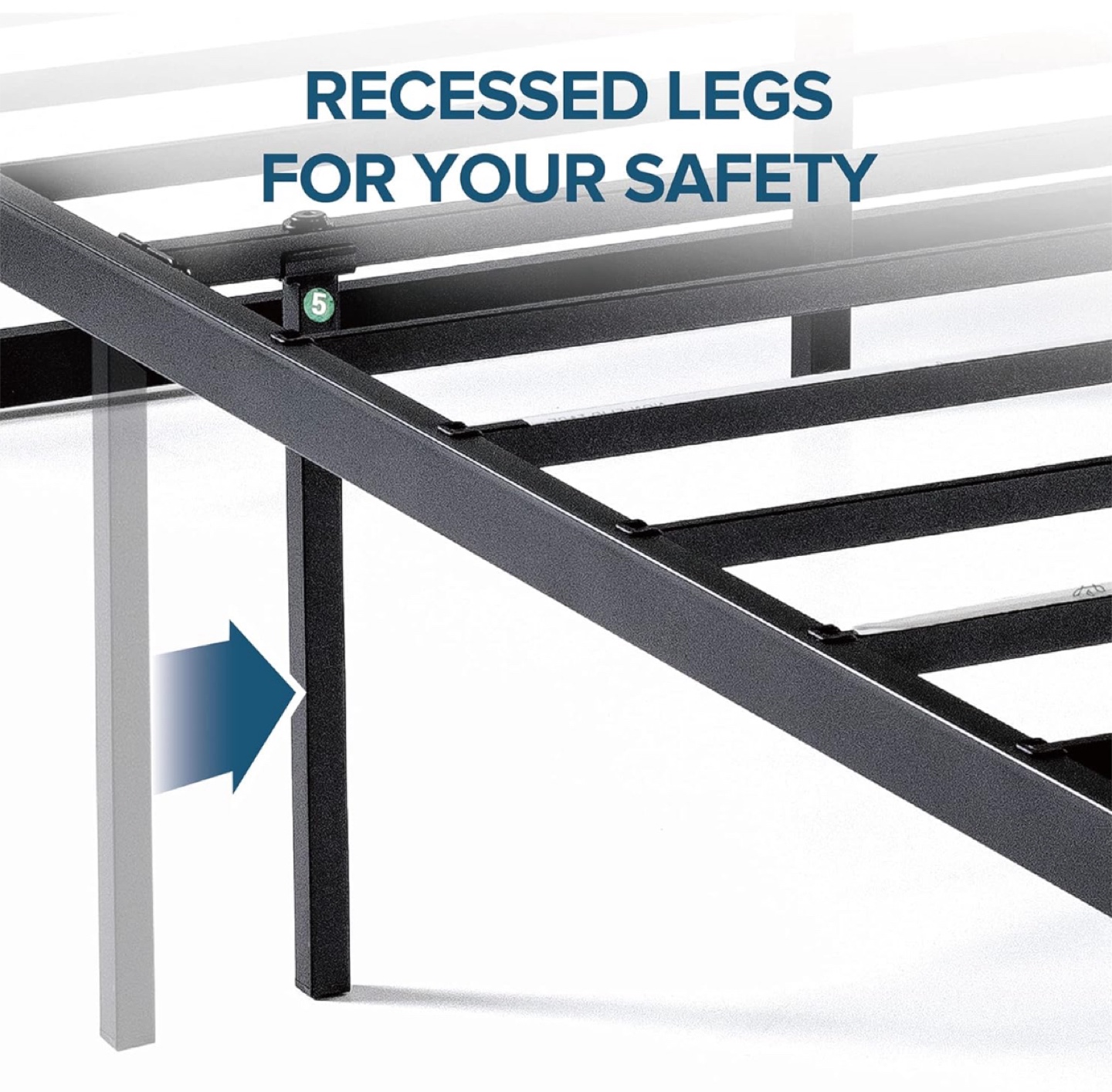 King Size Metal Bed Frame - Black - photo 2