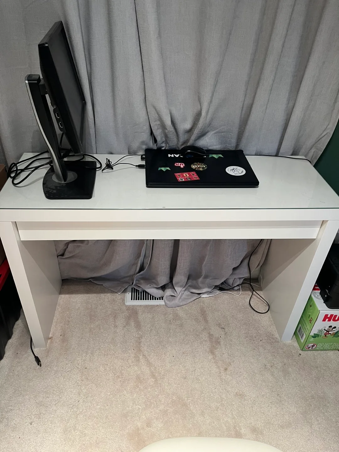 IKEA MALM White Dresser/ Desk thumbnail