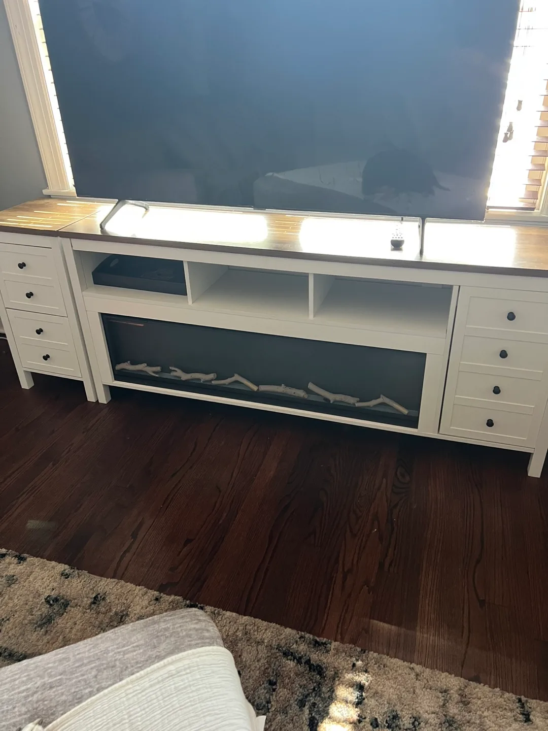Fireplace TV Stand with Drawers thumbnail