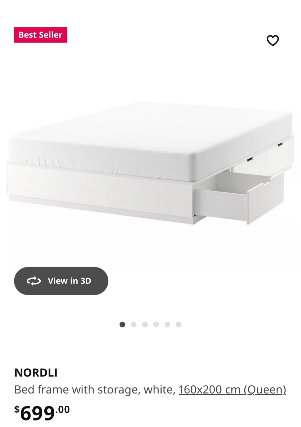 IKEA NORDLI Queen Bed Frame with Storage - photo 2