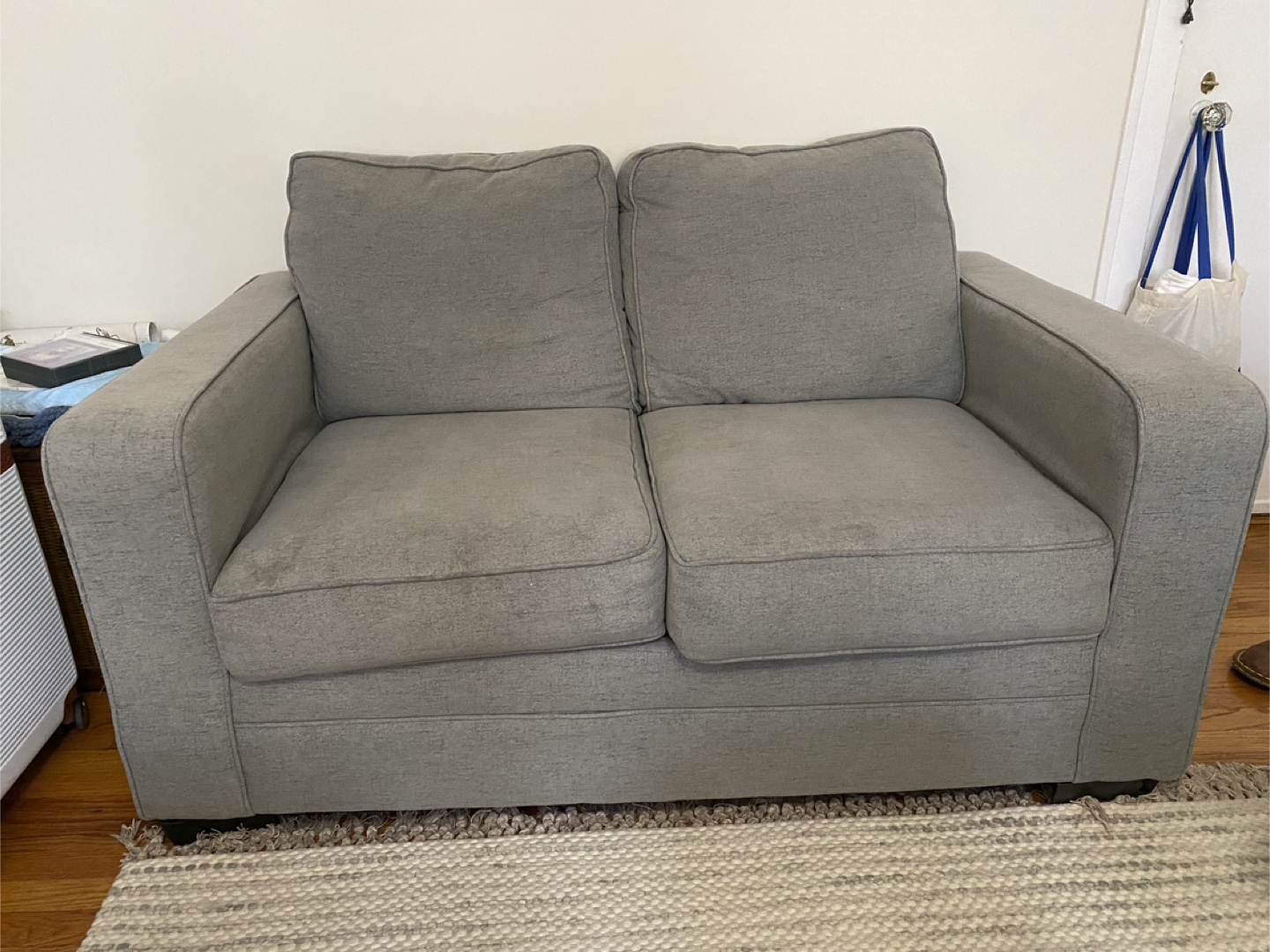 Cozy Gray Two-Seater Sofa