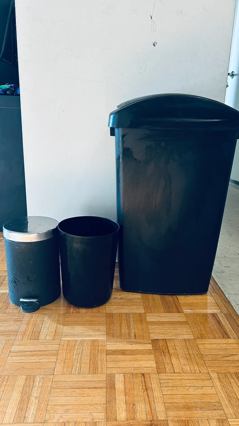 Black dust bin (Trash Can Set) thumbnail