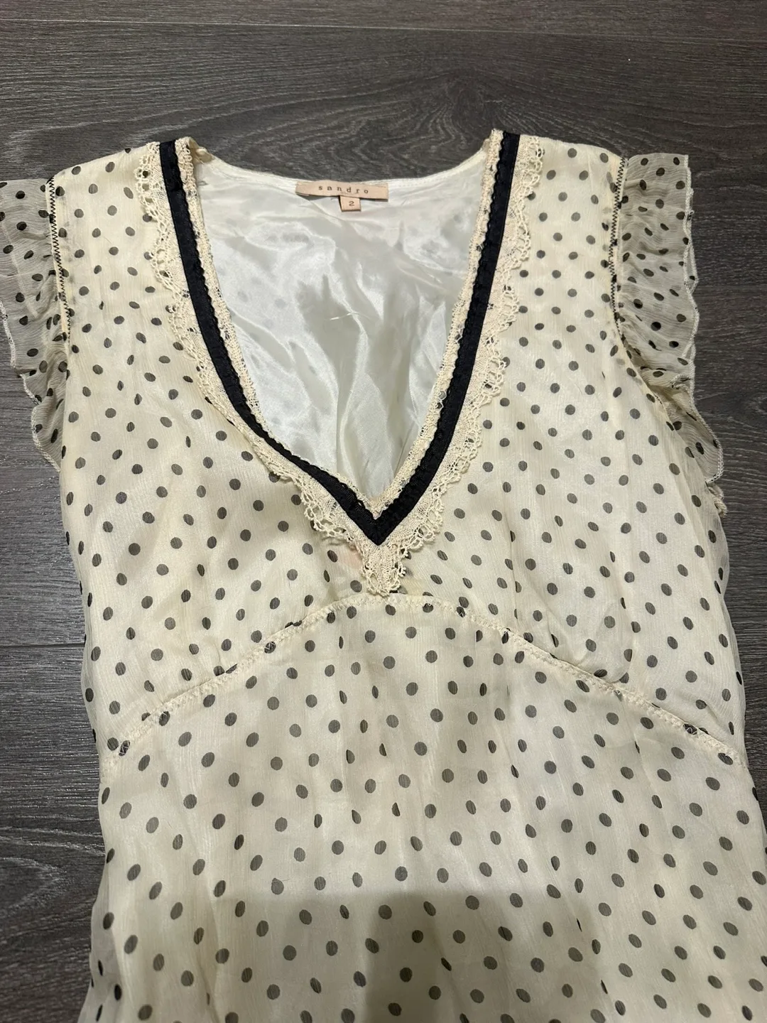 Sandro dress size 2 polka dot image indicator(2)