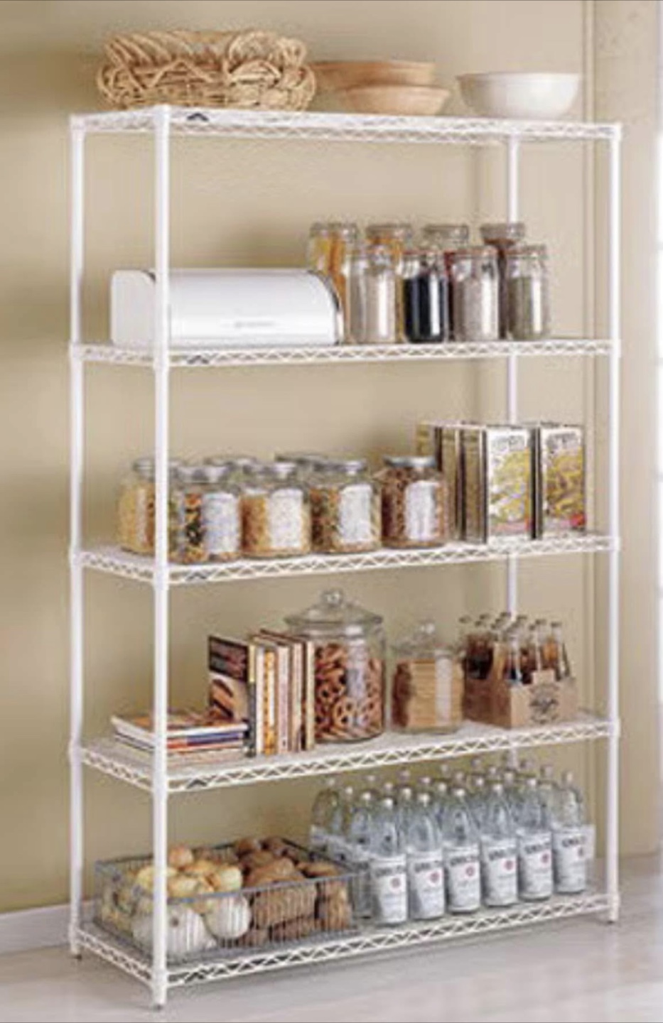 White Wire Shelving Unit