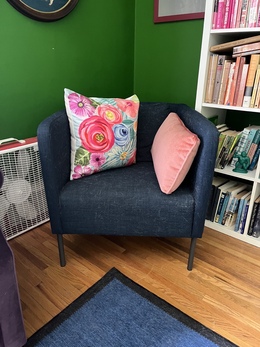 Blue IKEA armchair