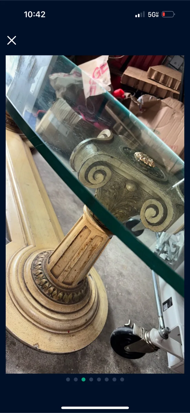 Vintage glass coffee table . Best offer image indicator(4)