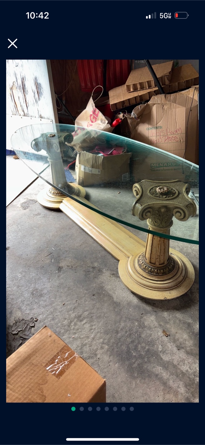 Vintage glass coffee table . Best offer - photo 2