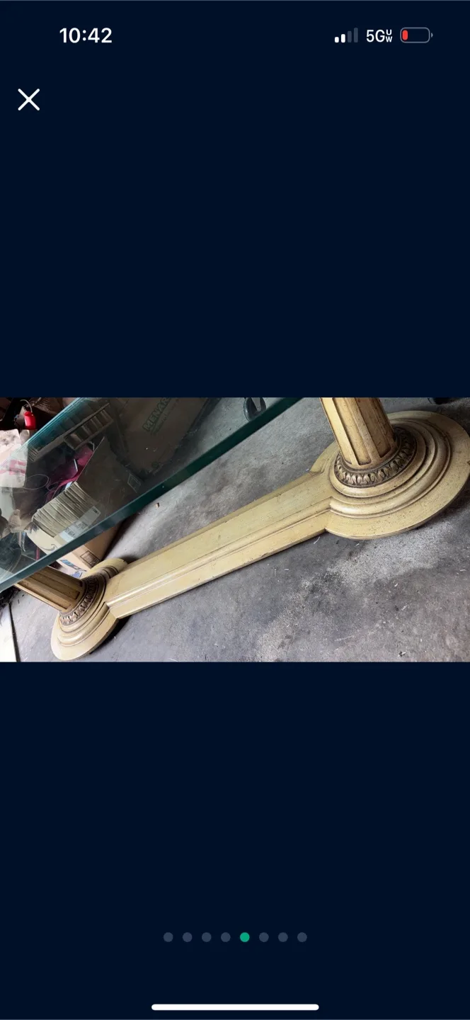 Vintage glass coffee table . Best offer image indicator(6)