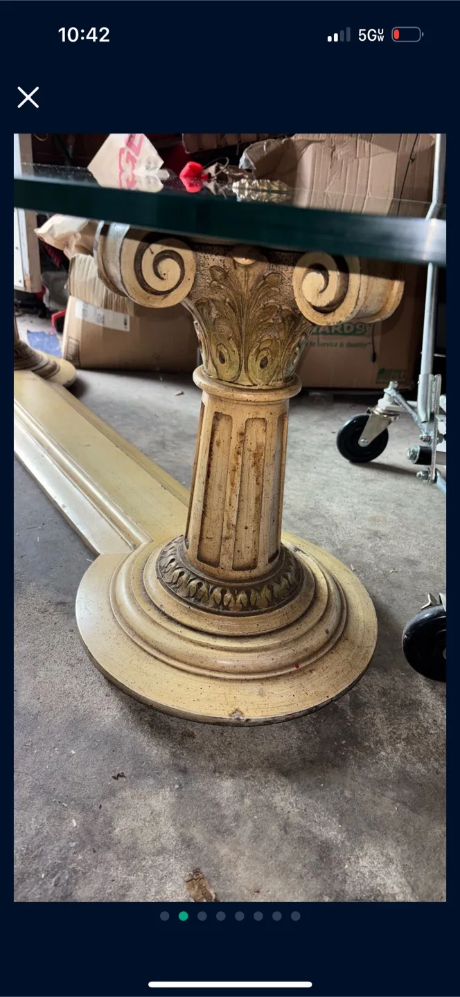 Vintage glass coffee table . Best offer image indicator(3)