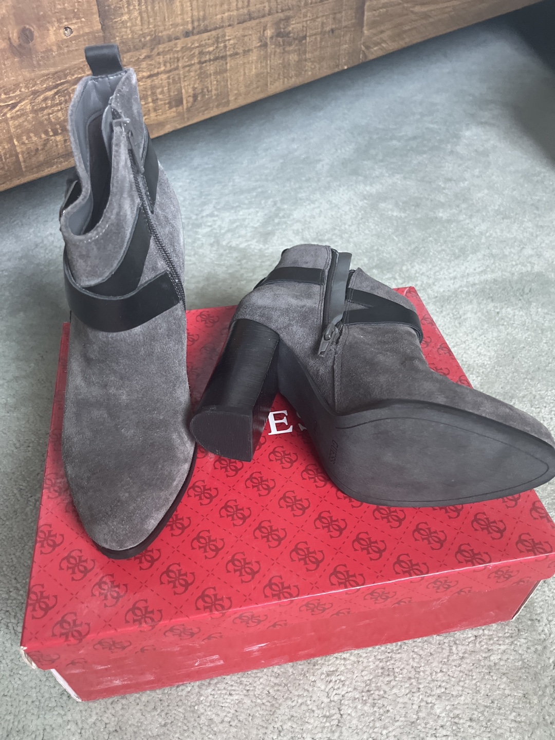 Guess Grey Ankle Boots