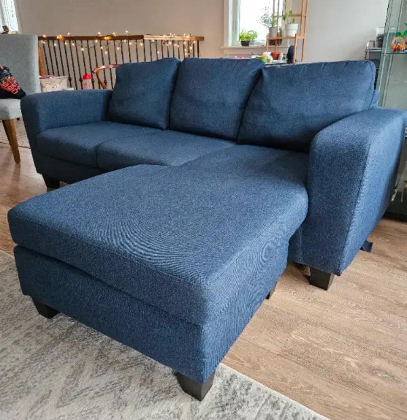 Blue Sectional Sofa with Ottoman from Structube 🥕