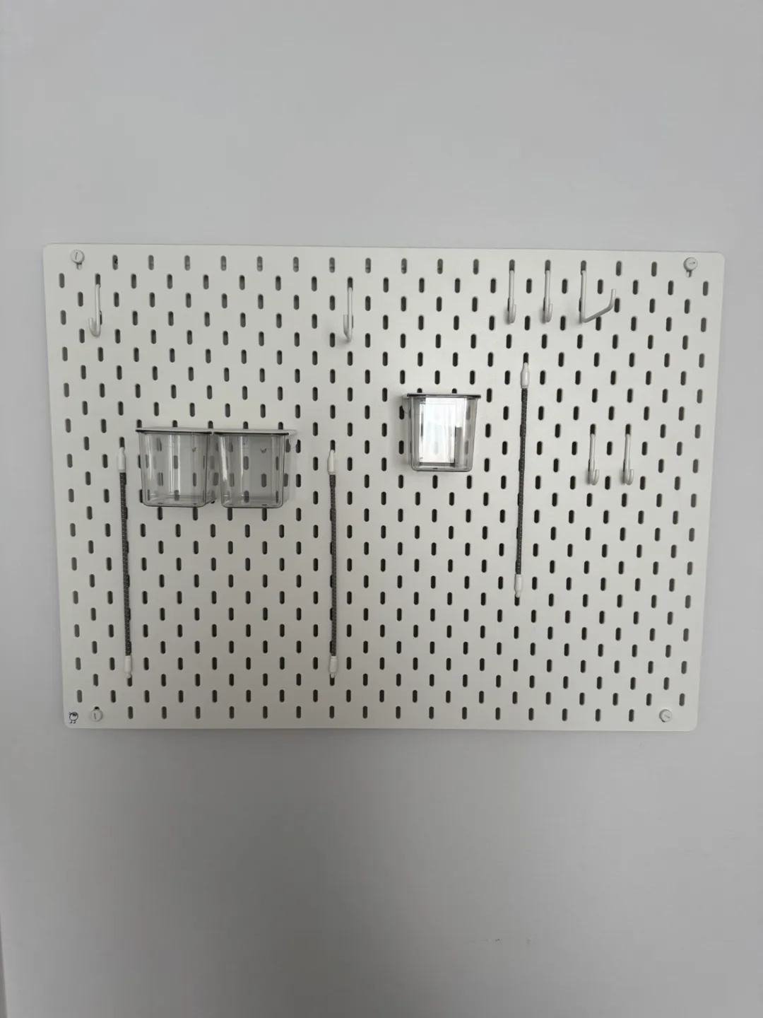 White Pegboard Organizer with Accessories thumbnail