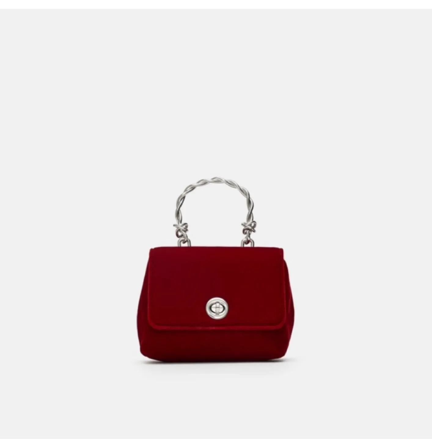 Brand new Zara small velvet purse image indicator(3)