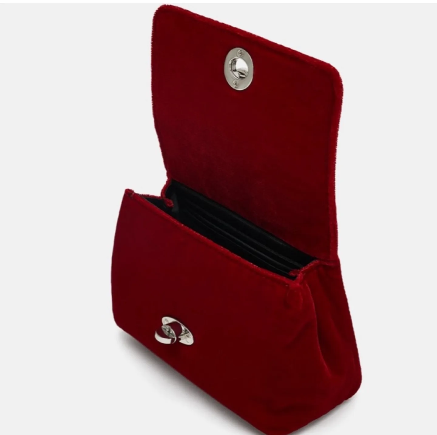 Brand new Zara small velvet purse image indicator(5)