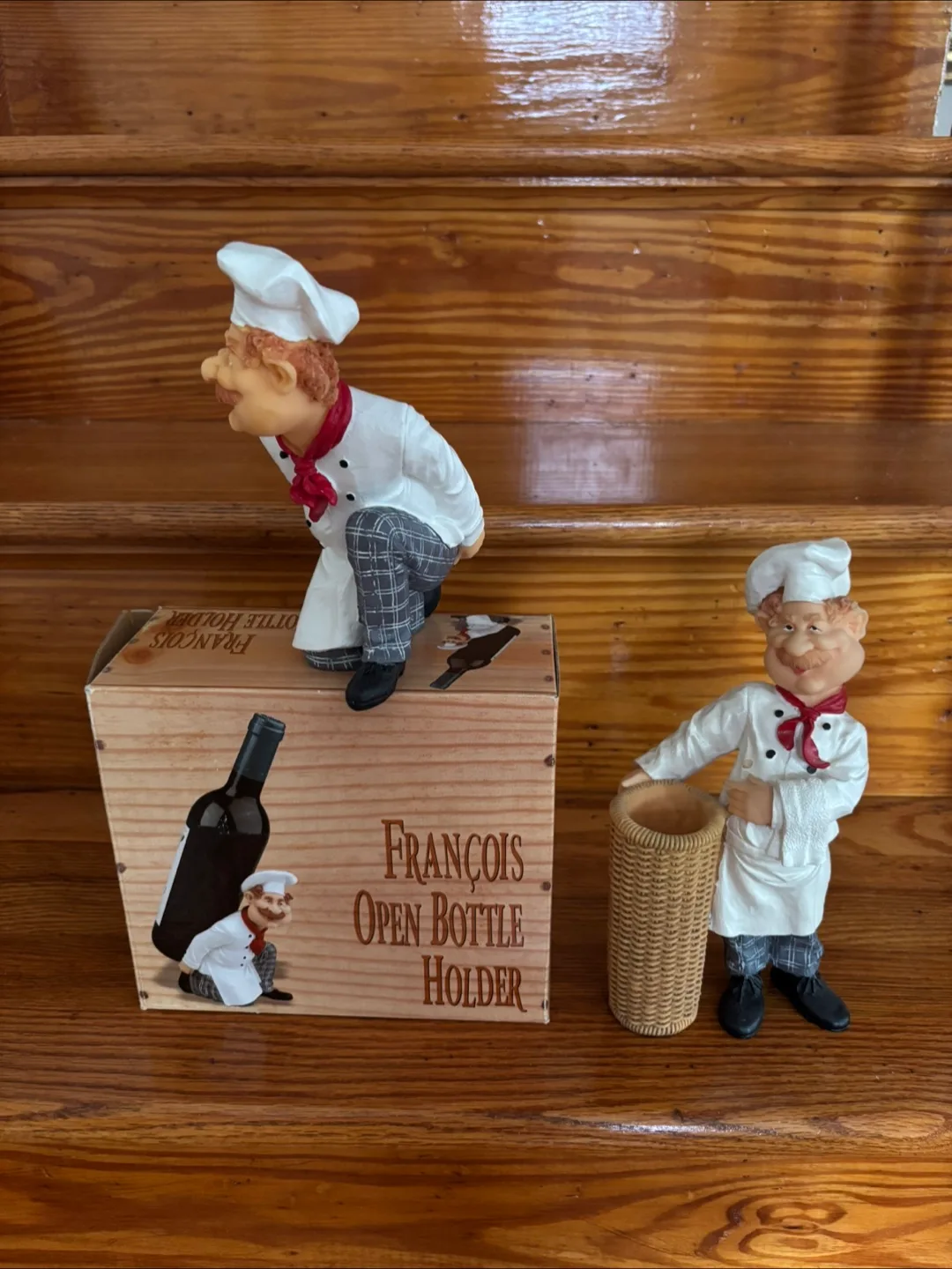 Francois Chef Wine Bottle Holder & Cork Holder image indicator(2)