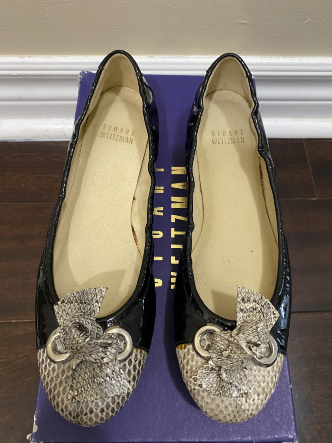 Stuart Weitzman Black Flats