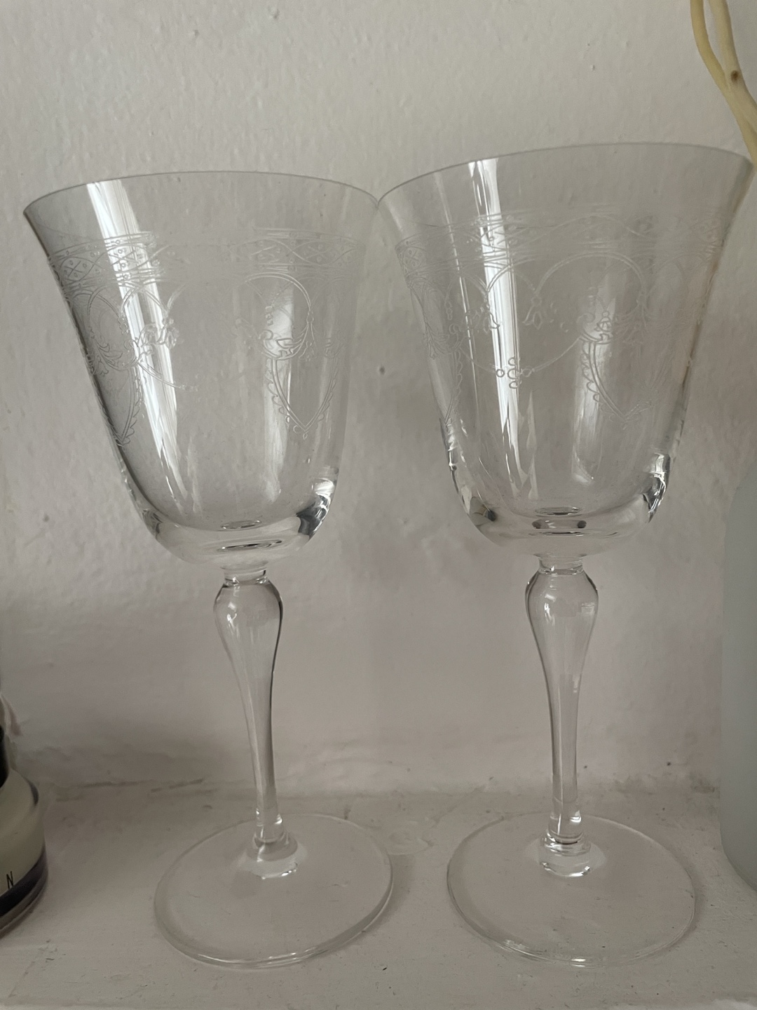 Wedgwood pair wine glass