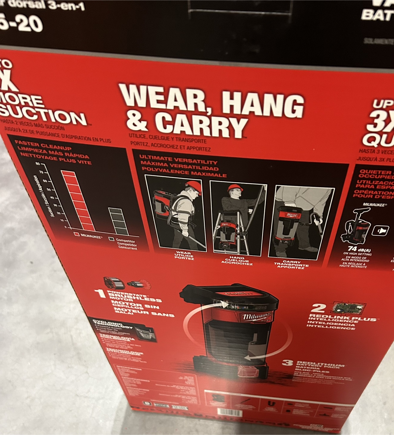 Lithium-Ion Brushless 1 Gal. Cordless 3-in-1 Backpack Vacuum - photo 3