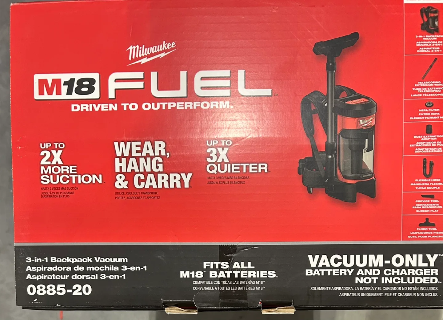 Lithium-Ion Brushless 1 Gal. Cordless 3-in-1 Backpack Vacuum thumbnail