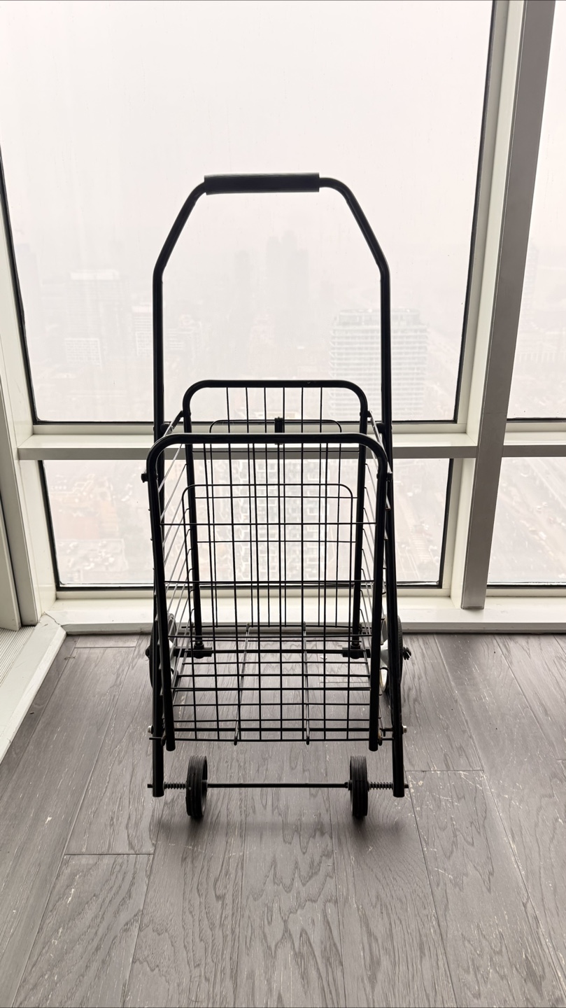 Black Folding Shopping Cart - photo 3
