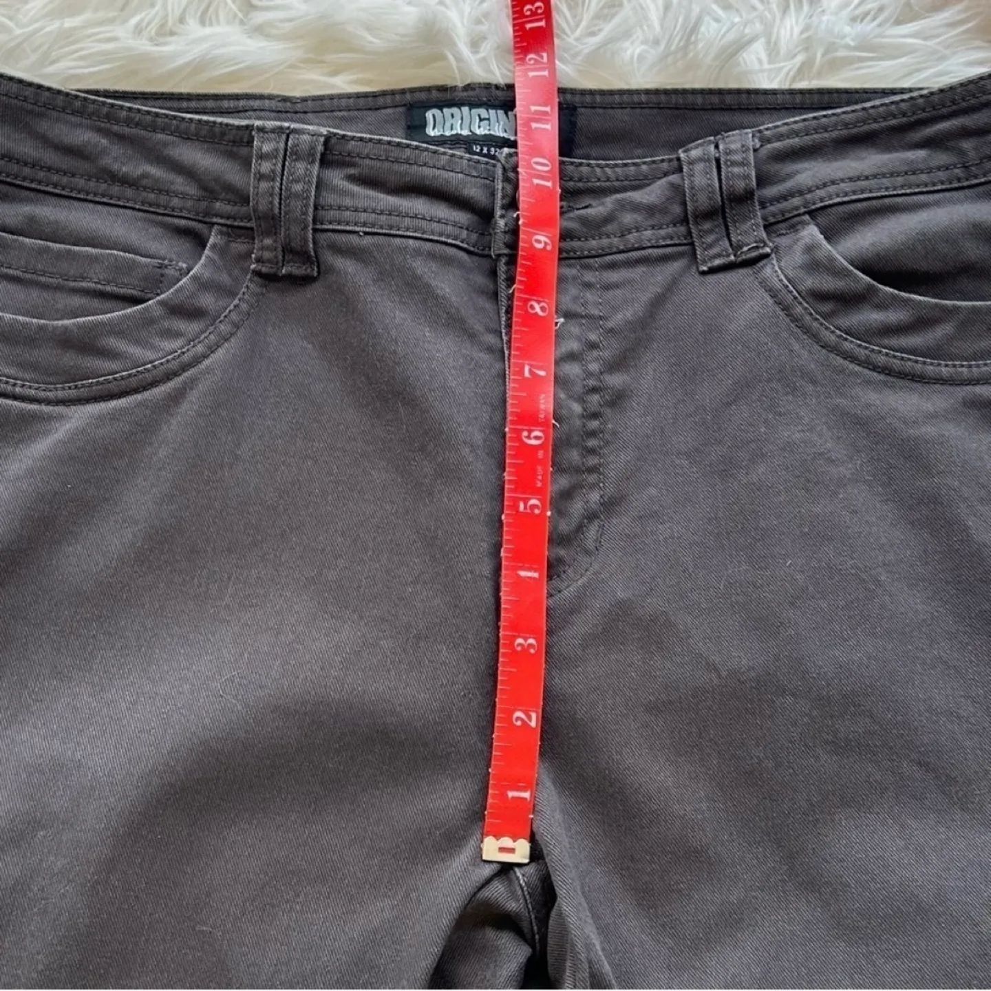 Nicole Miller Original High Rise Charcoal Denim Jeans Size 12 image indicator(8)