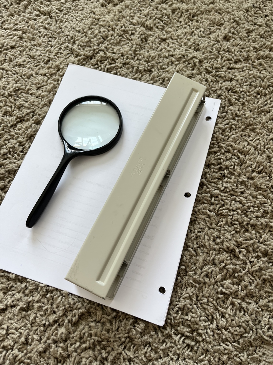 Sketchbook, Magnifying Glass, and Hole Punch - photo 2