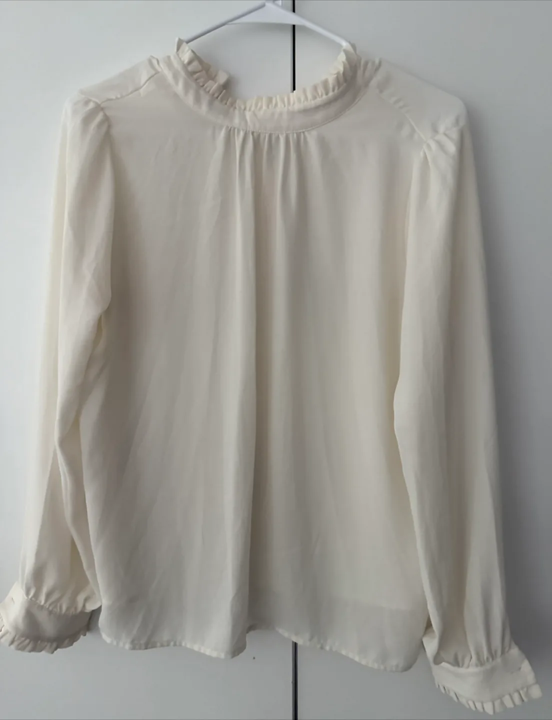 Ivory Blouse with Ruffle Detailing thumbnail