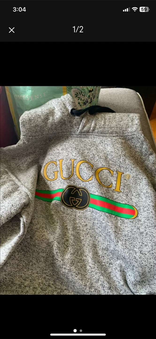 Intense and Gucci Hoodie, Size Medium thumbnail