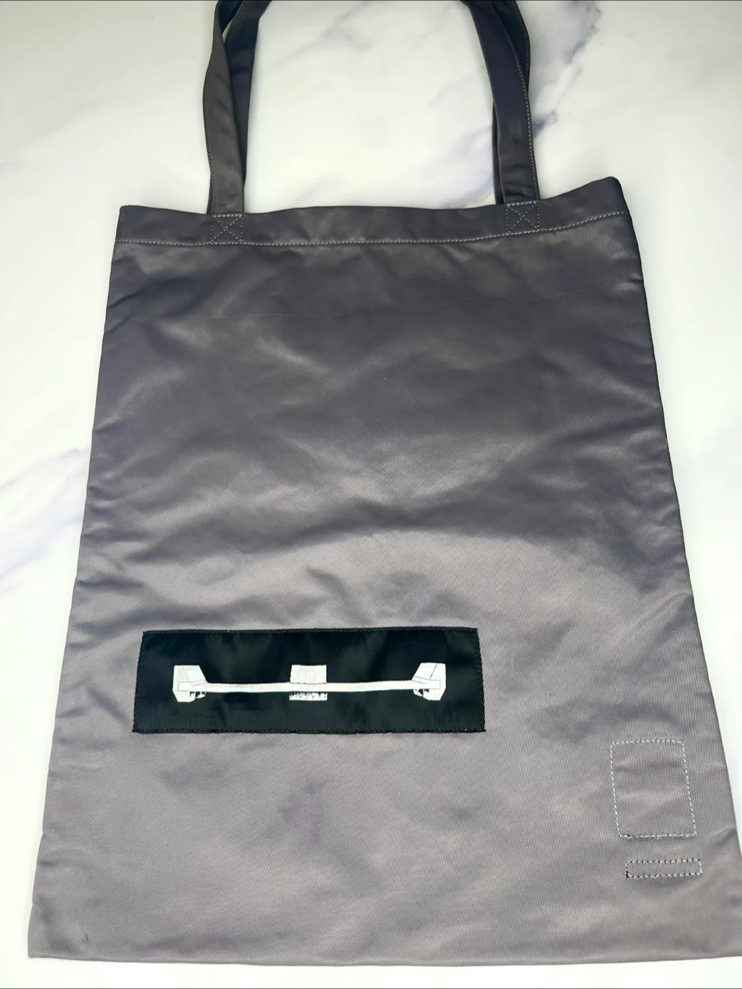 Rick Owens DRKSHDW Grey Medium Techno Trench Tote thumbnail
