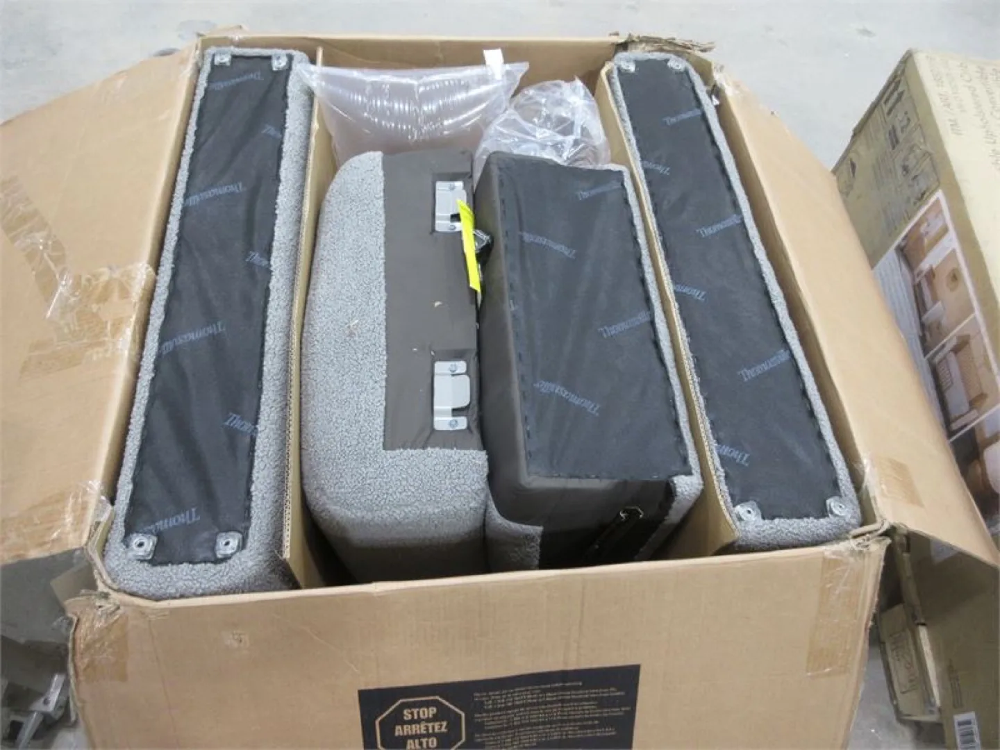 Thomasville Boucle Fabric Accent Chair Light Grey image indicator(3)