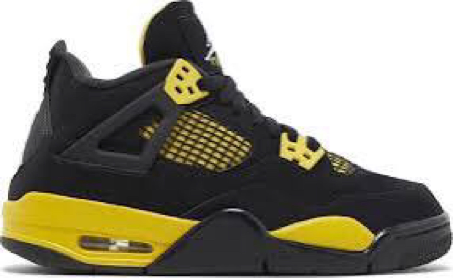 Air Jordan 4 Black and Yellow Sneakers