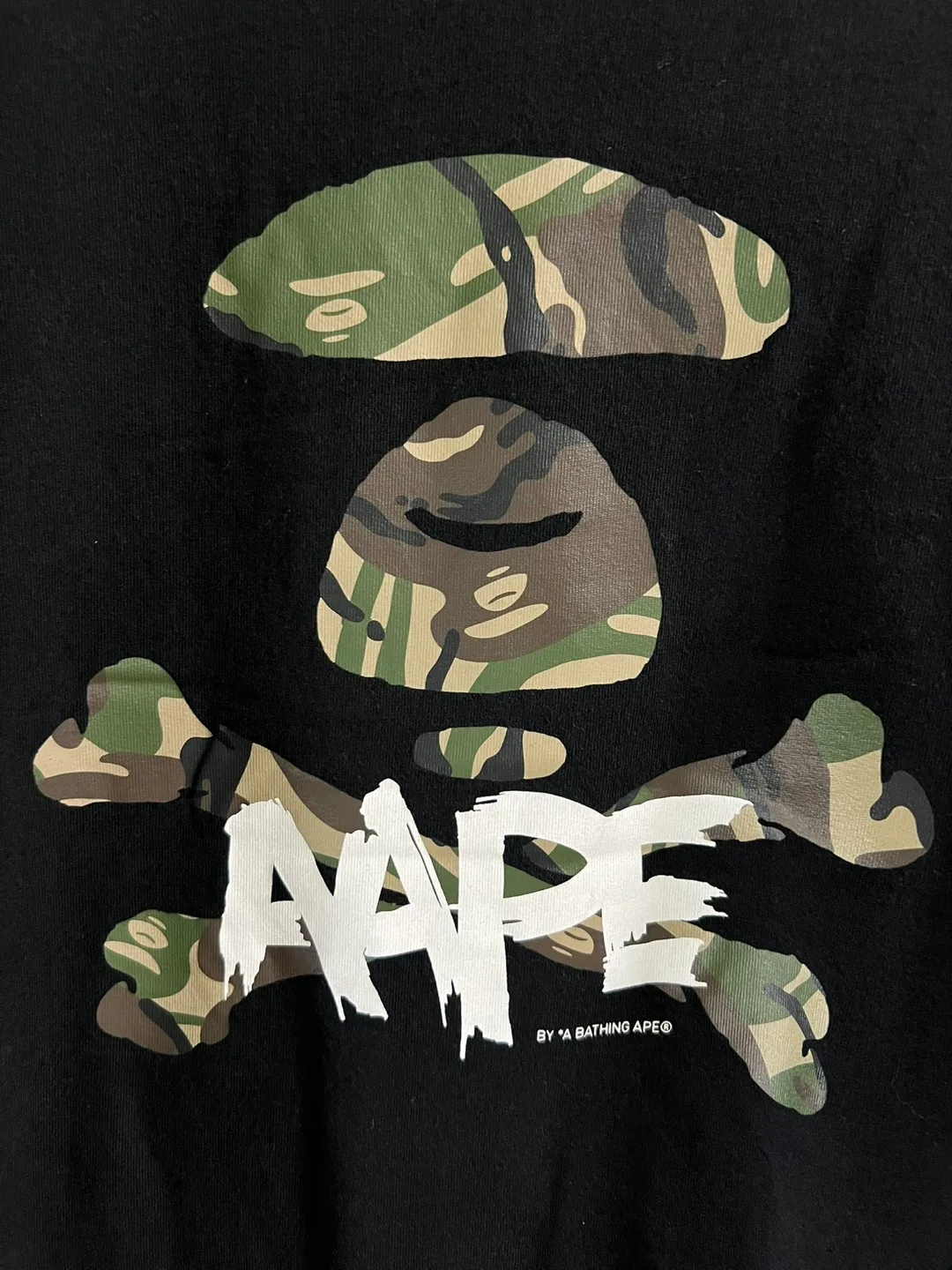 AAPE Camo Skull Graphic Tee Men Size M image indicator(3)