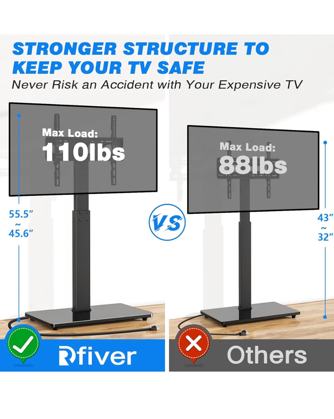 Brand new Rfiver heavy-duty floor TV stand - photo 2