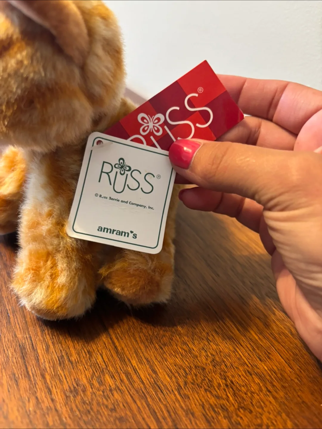 Russ Barrie Collectable Orange Tabby Cat Plush image indicator(7)