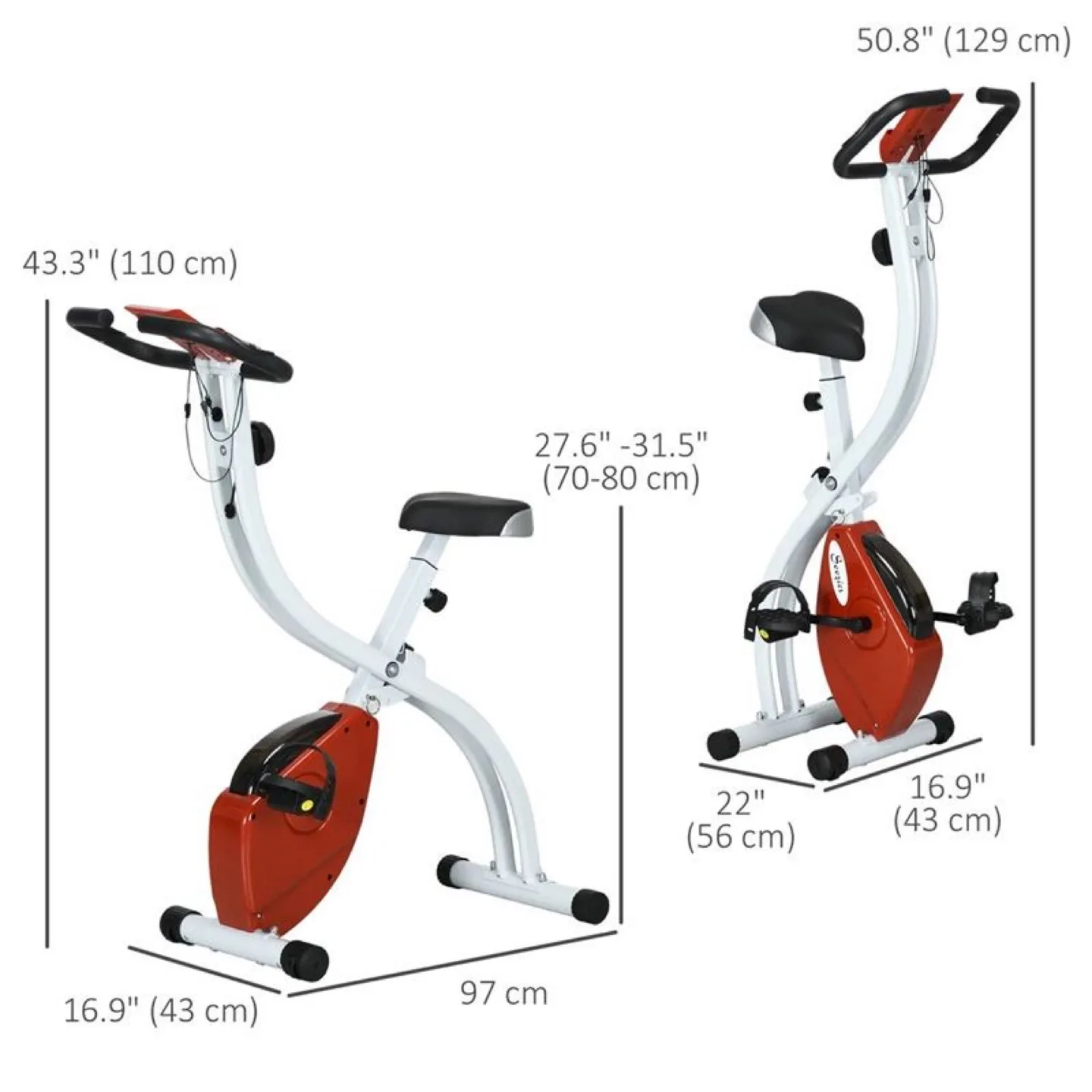 Soozier Foldable & Quiet Exercise Bike image indicator(2)