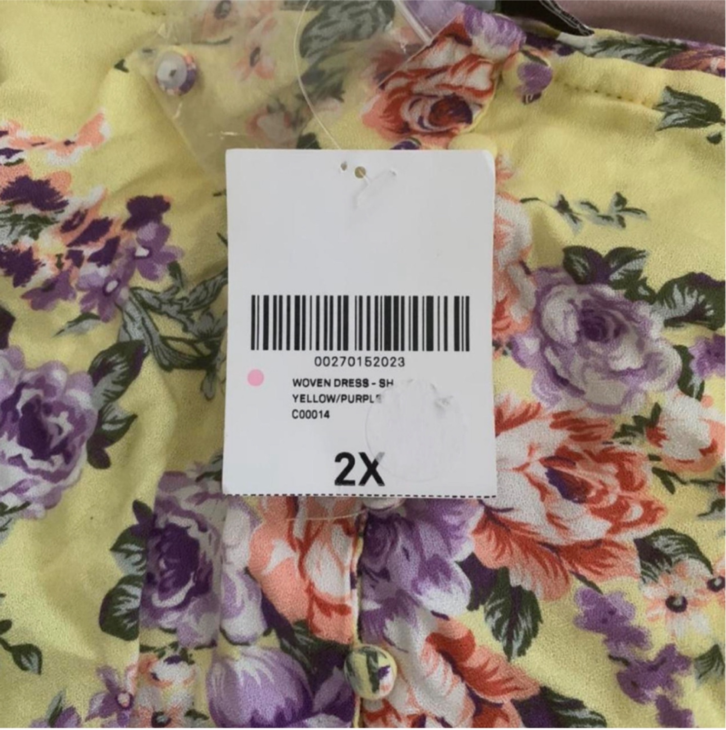 plus size really cute yellow button  flower dress - photo 3