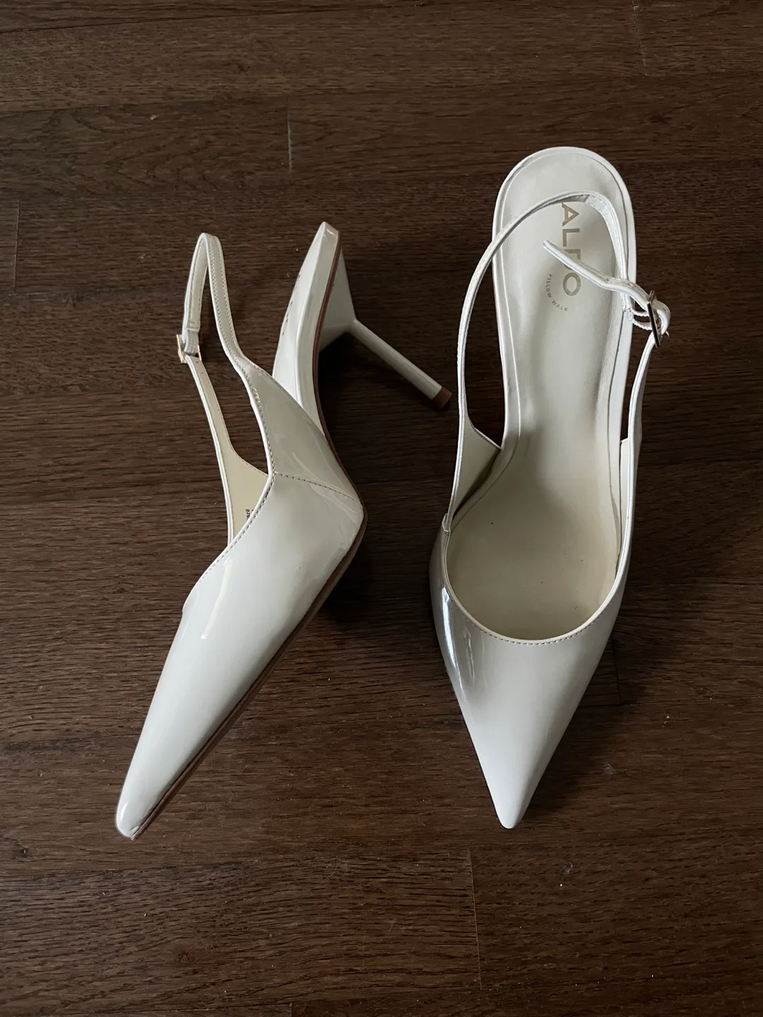 White Slingback Heels thumbnail
