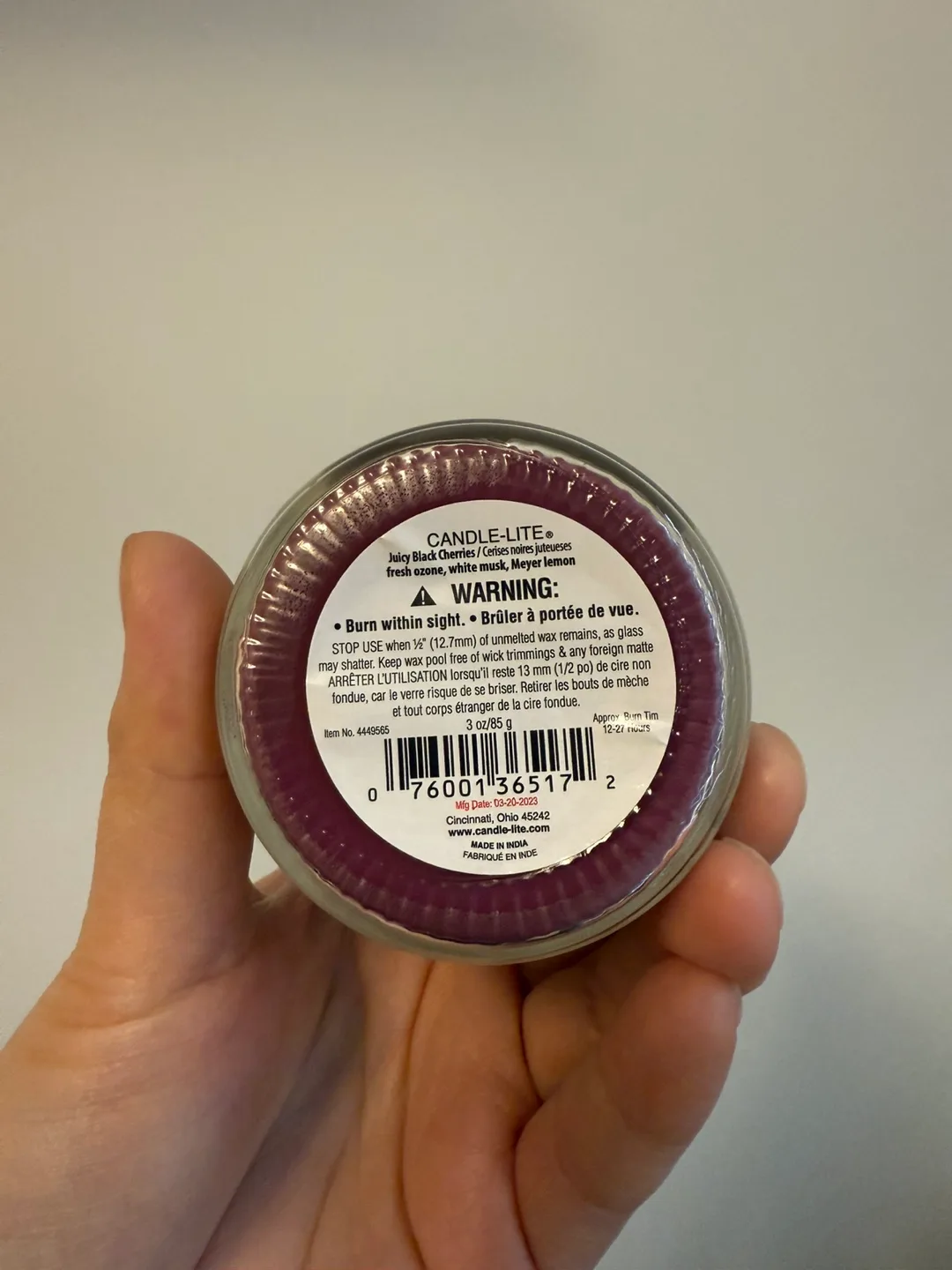 💚CANDLE-LITE Juicy Black Cherries Candle image indicator(2)