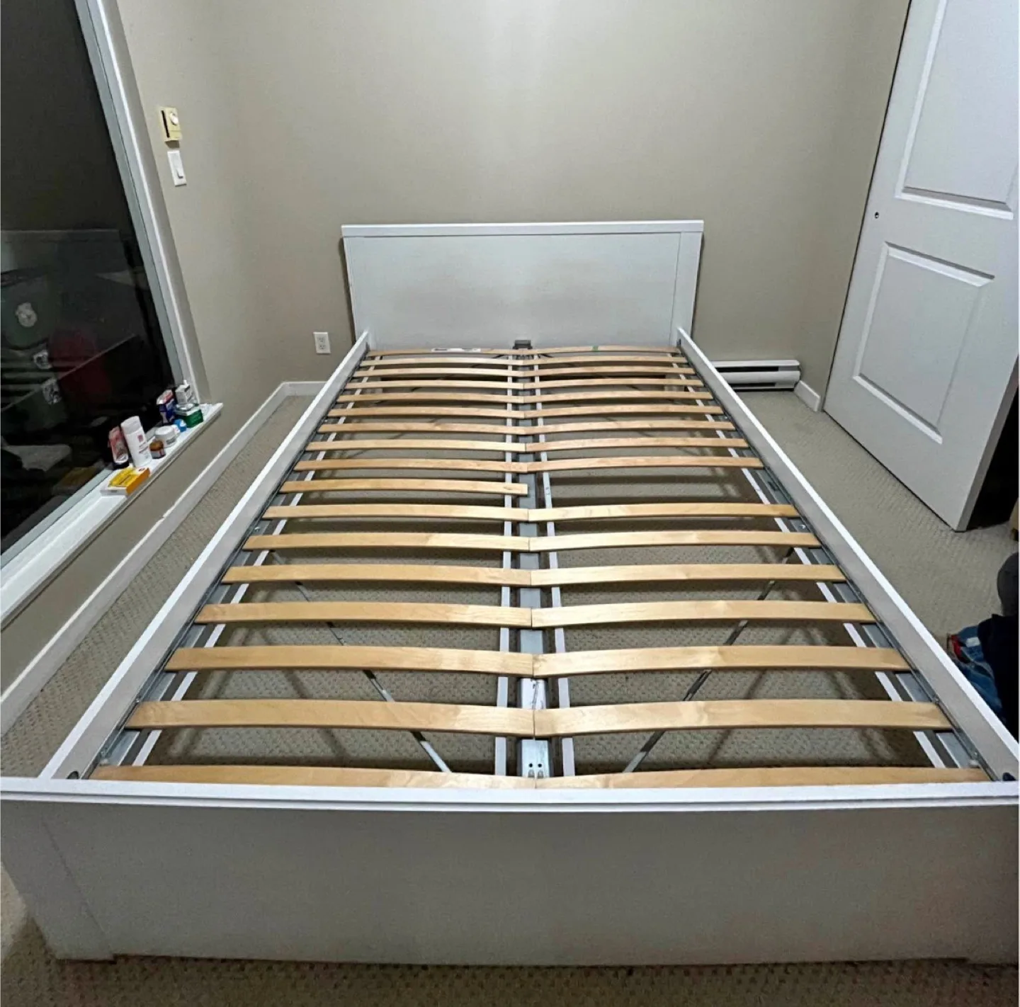 White Queen bed frame *Free delivery thumbnail