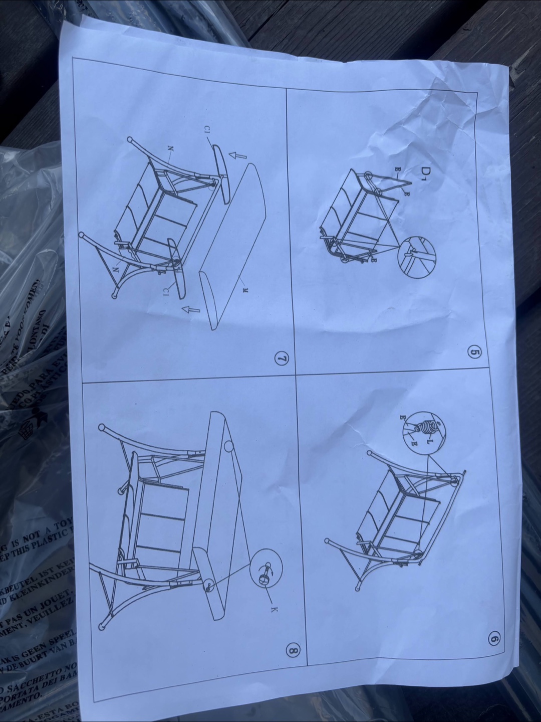 3 seater garden swing chair - photo 3