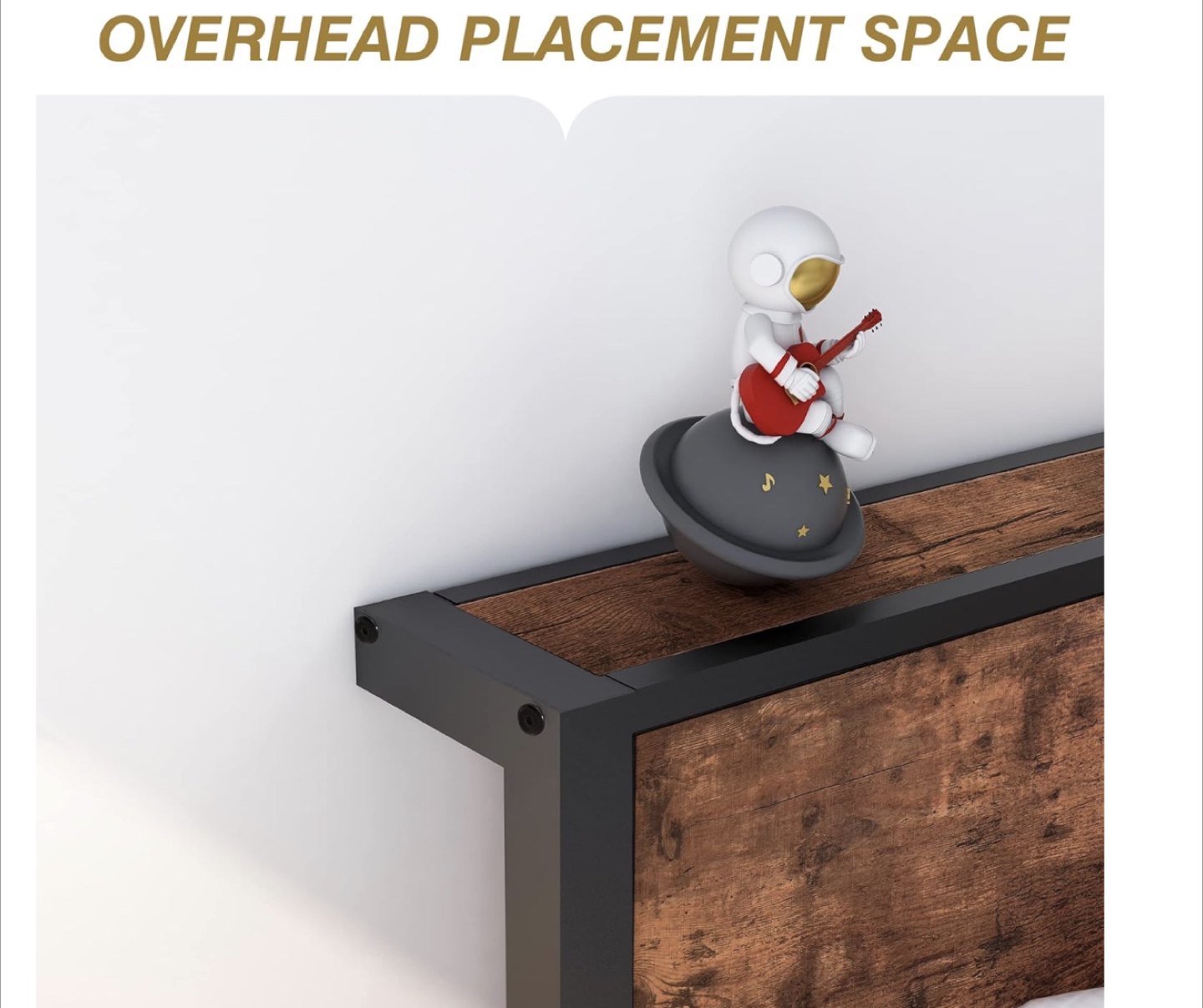 Twin Bed Metal Frame with Wood Headboard – Excellent Condition! - photo 4