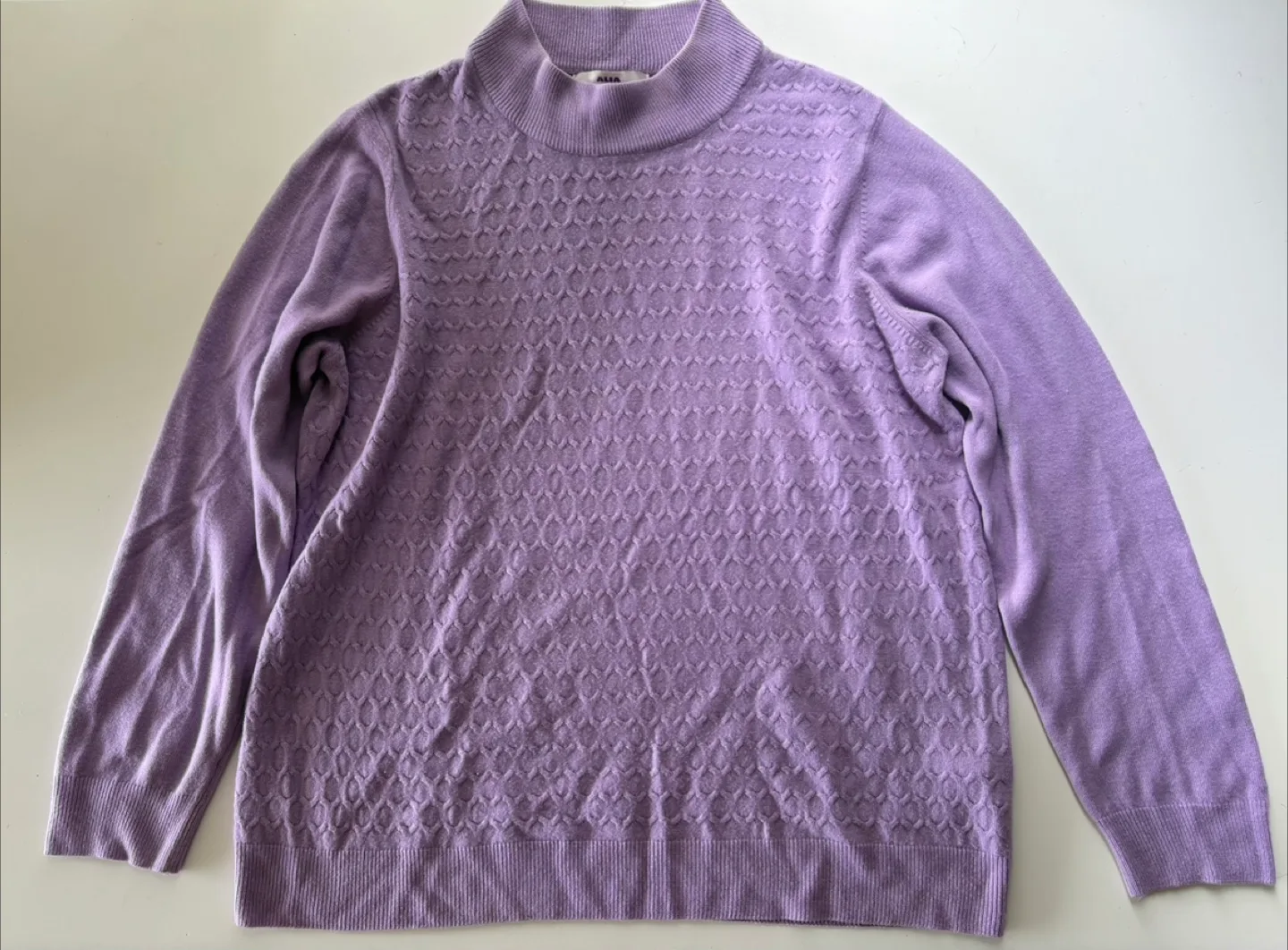 Purple Textured Turtleneck Sweater thumbnail