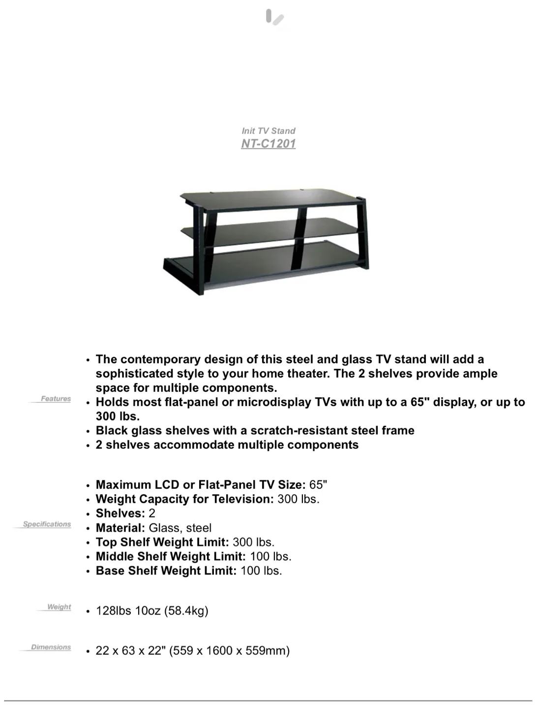 Black Glass Entertainment Unit image indicator(4)
