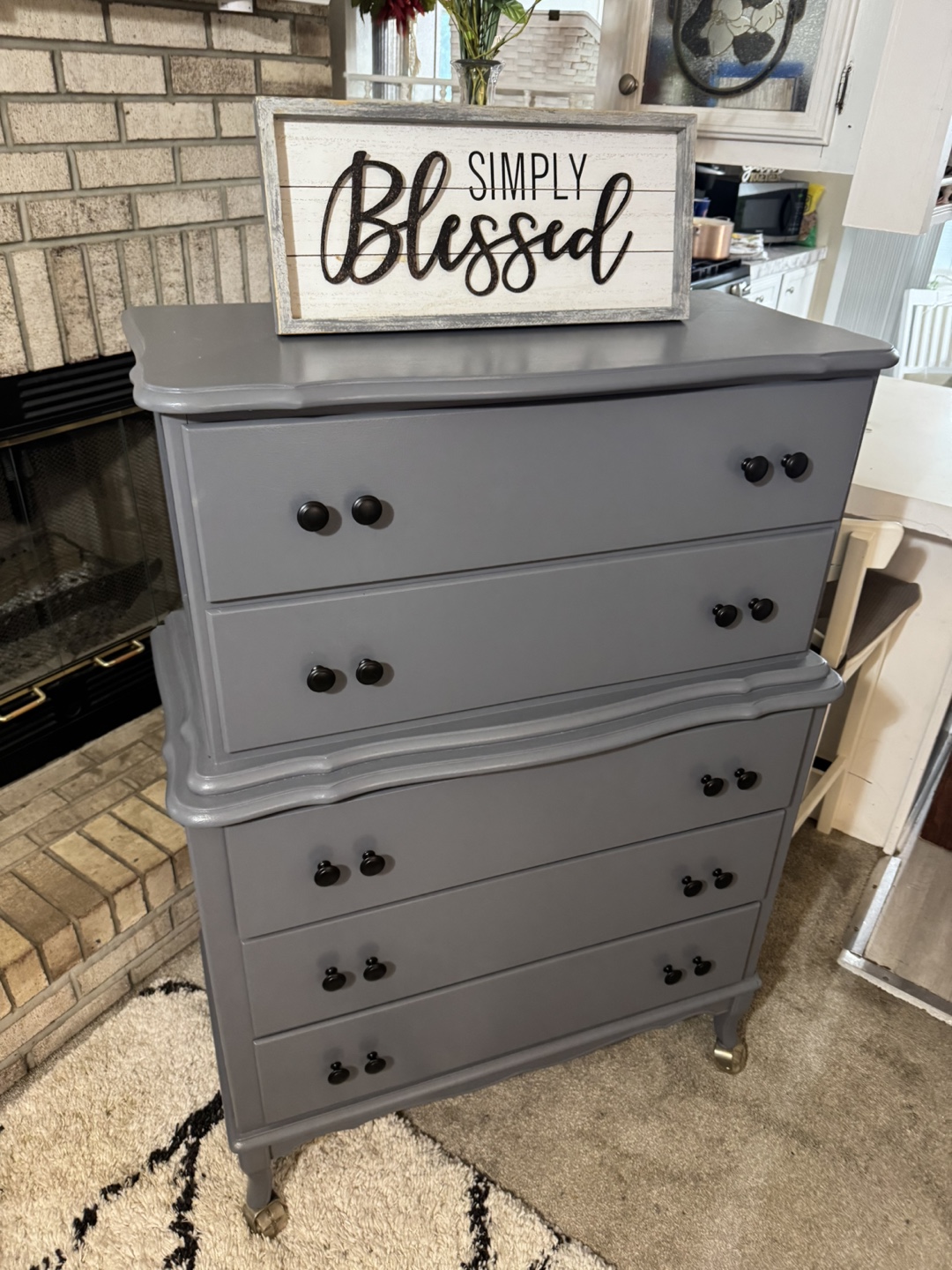 ✨✨BEAUTIFUL GRAY TALL 5 DRAWER DRESSER✨✨ - photo 4