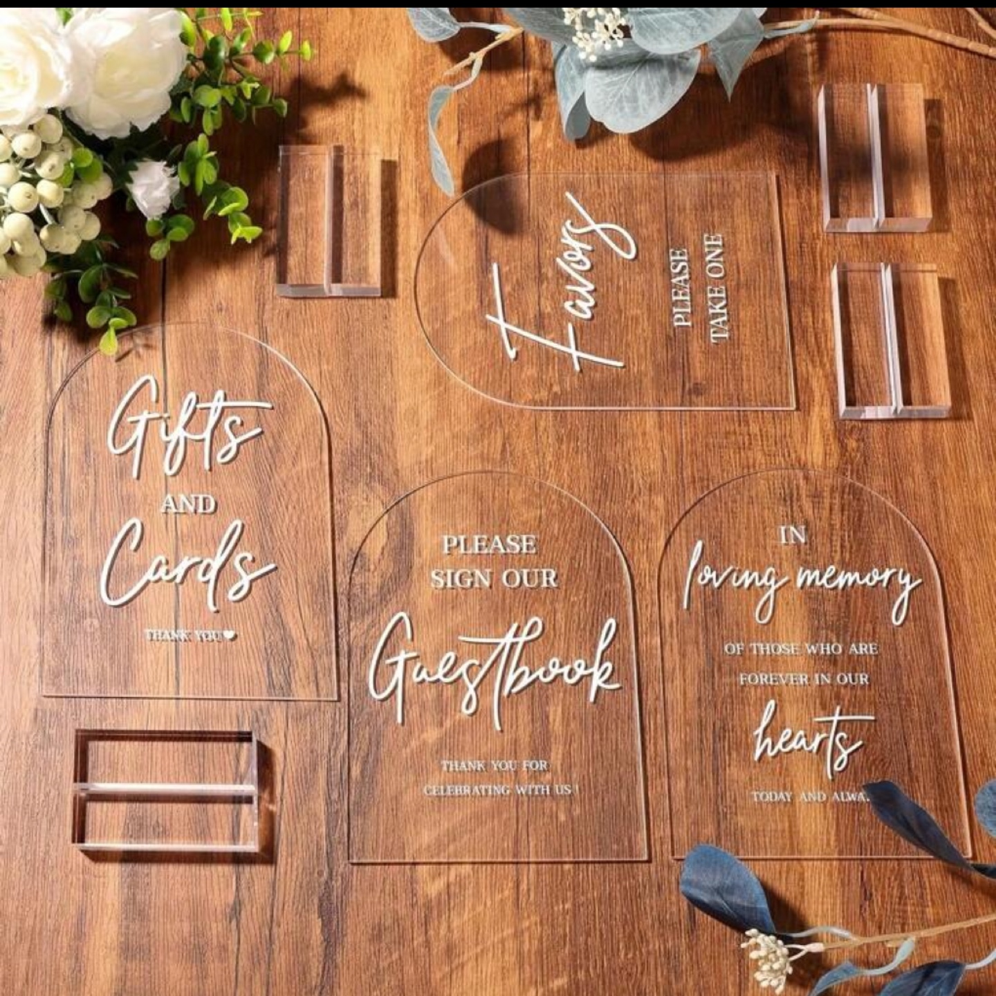 Acrylic Wedding Sign Set